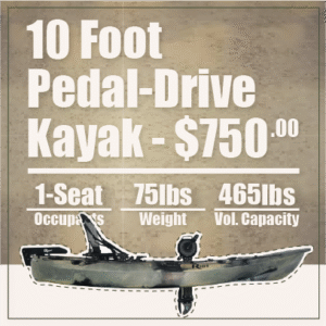 Appointment Deposit for 10ft Pedal-Drive Kayak