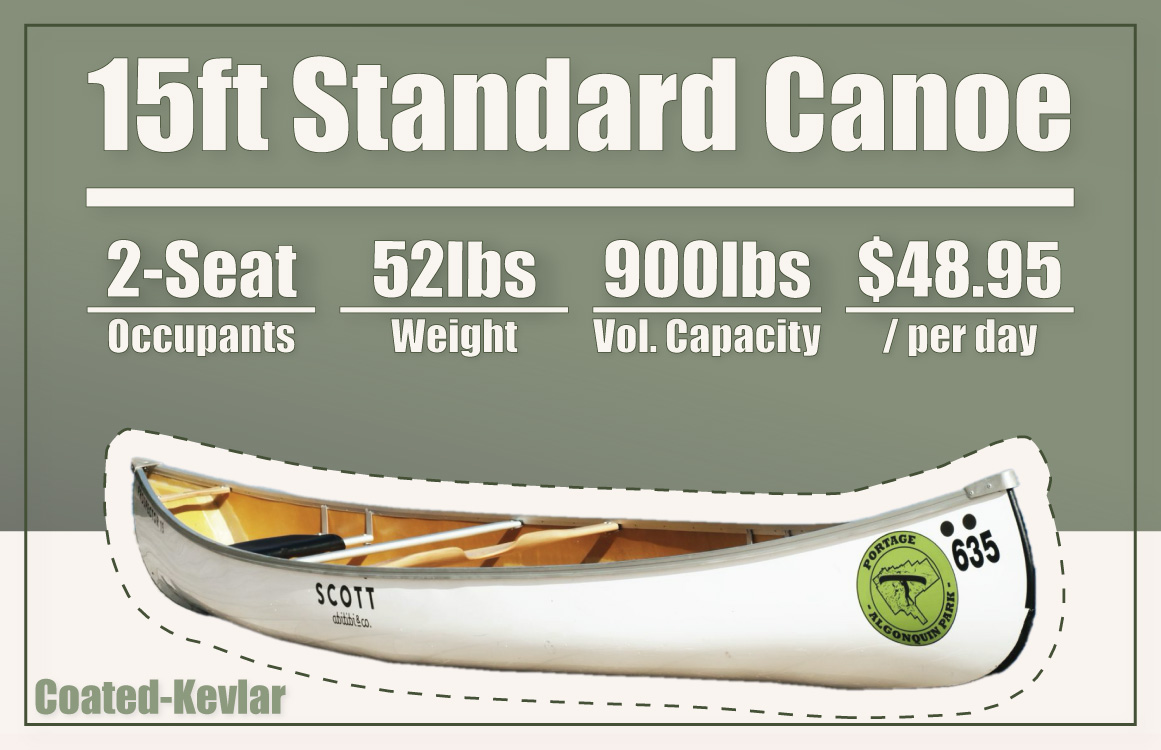 Algonquin Park 15FT Standard Rental Canoe