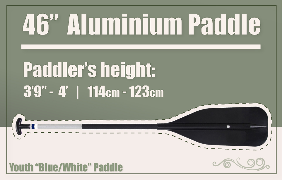 Algonquin Park Blue/White Aluminum Rental Paddle