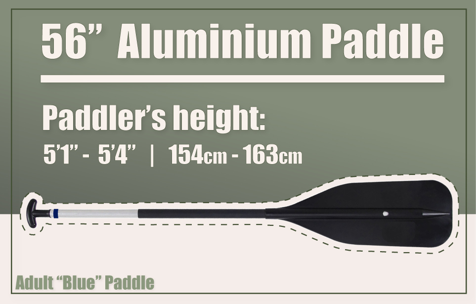 Algonquin Park Blue Aluminum Rental Paddle