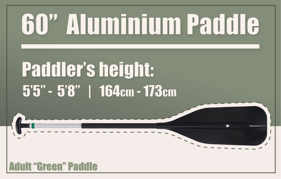 Algonquin Park Green Aluminum Rental Paddle