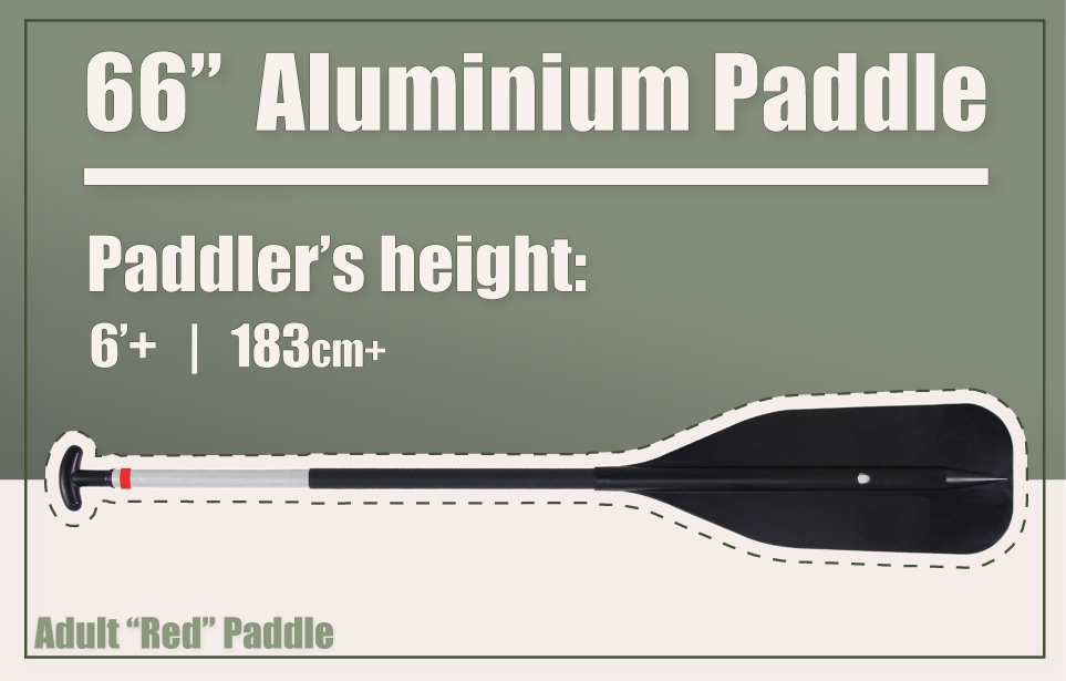 Algonquin Park Red Aluminum Rental Paddle