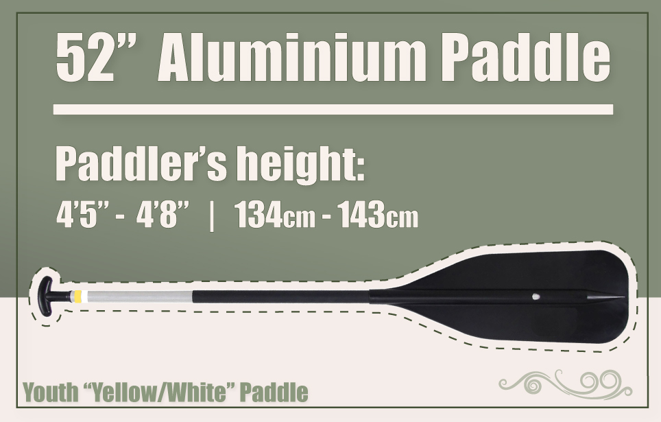 Algonquin Park Yellow/White Aluminum Rental Paddle