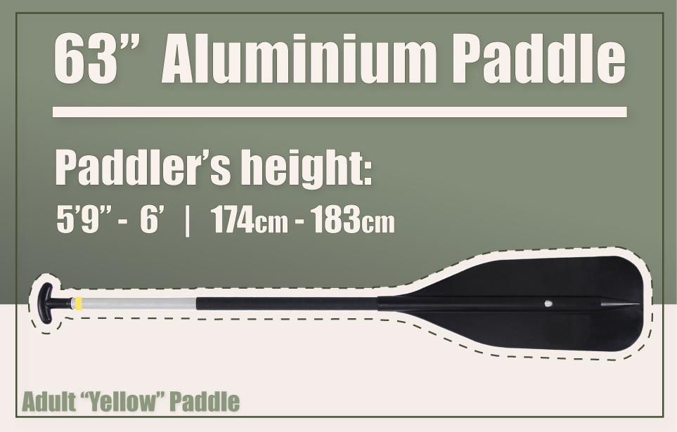 Algonquin Park Yellow Aluminum Rental Paddle