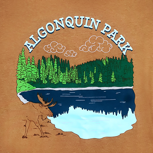 Algonquin Park T-Shirt, Lake Scene Design