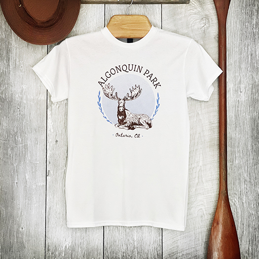 Algonquin Park T-Shirt, Hand Drawn Moose